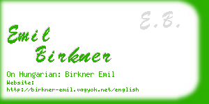 emil birkner business card